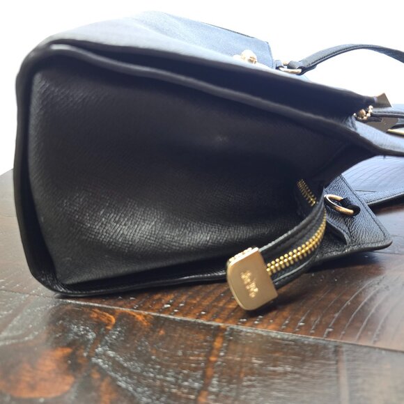 Vintage Coach Avary Carryall in Black Crossgrain Leather with Gold-Tone Hardware - Picture 6 of 16